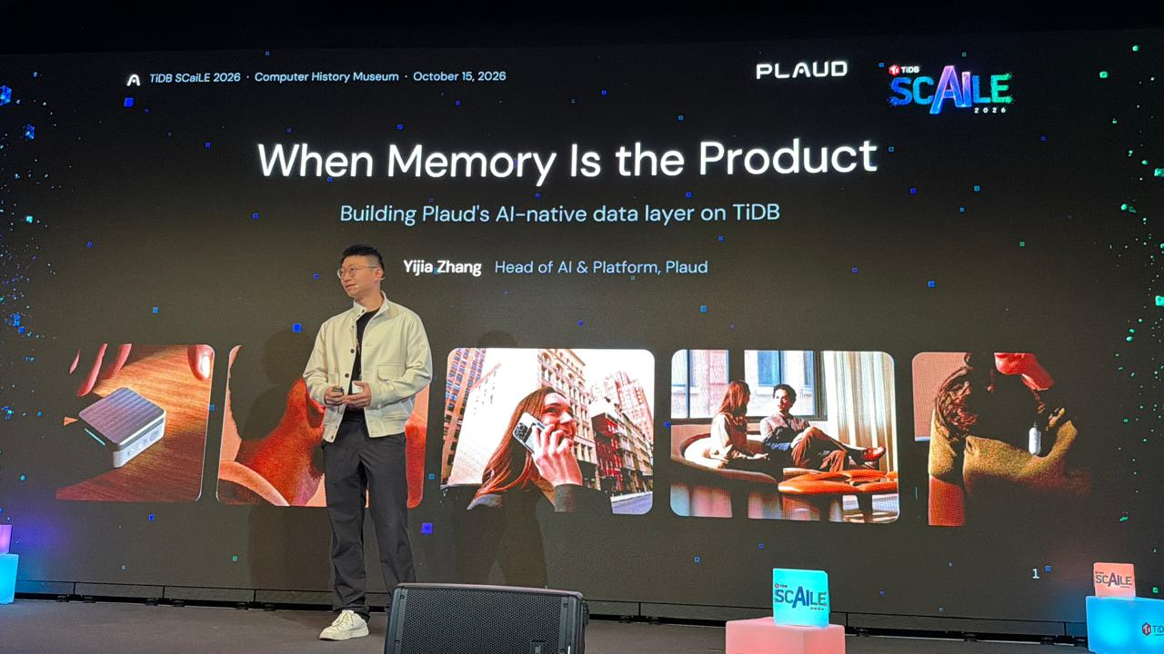 Yijia Zhang presenting When Memory Is the Product at SCaiLE 2026